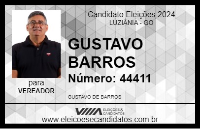 Candidato GUSTAVO BARROS 2024 - LUZIÂNIA - Eleições