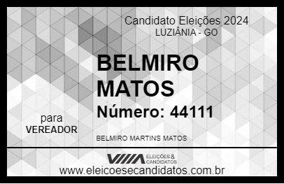 Candidato BELMIRO MATOS 2024 - LUZIÂNIA - Eleições