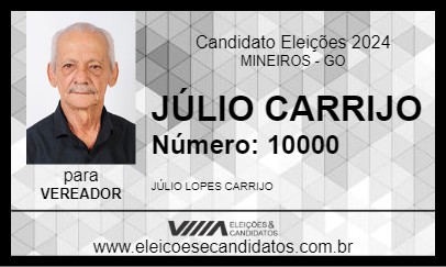 Candidato JÚLIO CARRIJO 2024 - MINEIROS - Eleições