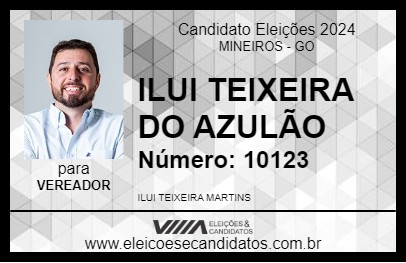 Candidato ILUI TEIXEIRA DO AZULÃO 2024 - MINEIROS - Eleições