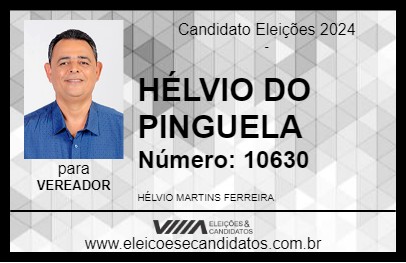 Candidato HÉLVIO DO PINGUELA 2024 - MINEIROS - Eleições