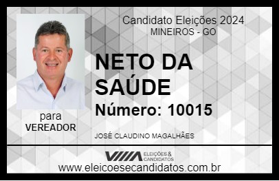 Candidato NETO DA SAÚDE 2024 - MINEIROS - Eleições