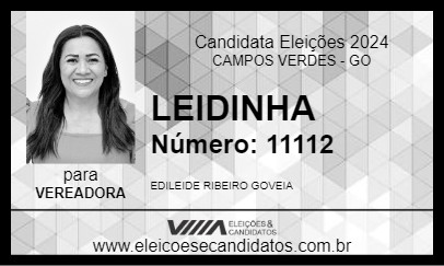 Candidato LEIDINHA 2024 - CAMPOS VERDES - Eleições