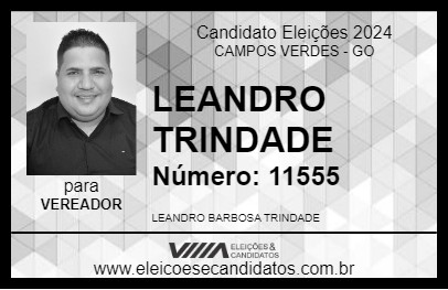 Candidato LEANDRO TRINDADE 2024 - CAMPOS VERDES - Eleições