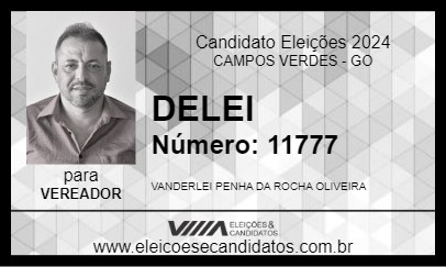 Candidato DELEI 2024 - CAMPOS VERDES - Eleições