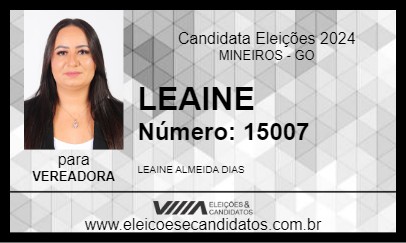 Candidato LEAINE 2024 - MINEIROS - Eleições