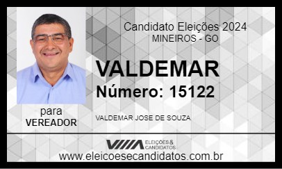 Candidato VALDEMAR 2024 - MINEIROS - Eleições