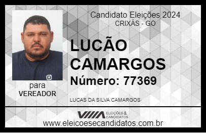 Candidato LUCÃO CAMARGOS 2024 - CRIXÁS - Eleições