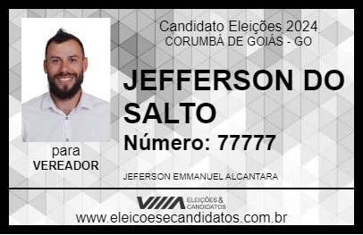 Candidato JEFFERSON DO SALTO 2024 - CORUMBÁ DE GOIÁS - Eleições