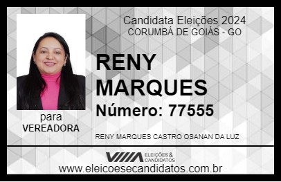 Candidato RENY MARQUES 2024 - CORUMBÁ DE GOIÁS - Eleições