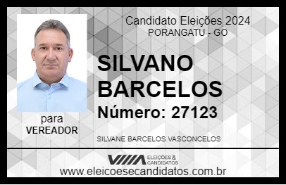 Candidato SILVANO BARCELOS 2024 - PORANGATU - Eleições