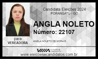 Candidato ANGLA NOLETO 2024 - PORANGATU - Eleições