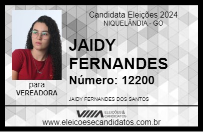 Candidato JAIDY FERNANDES 2024 - NIQUELÂNDIA - Eleições