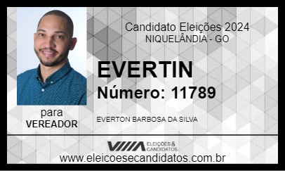 Candidato EVERTIN 2024 - NIQUELÂNDIA - Eleições