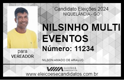 Candidato NILSINHO MULTI EVENTOS 2024 - NIQUELÂNDIA - Eleições