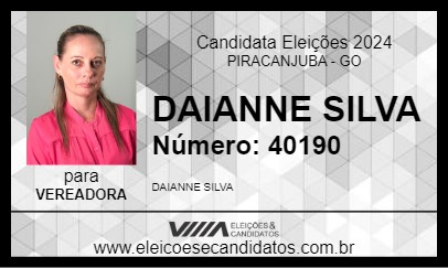 Candidato DAIANNE SILVA 2024 - PIRACANJUBA - Eleições