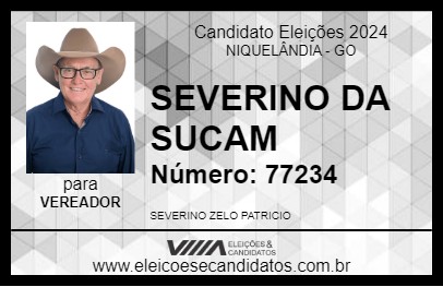 Candidato SEVERINO ZELO PATRICIO 2024 - NIQUELÂNDIA - Eleições