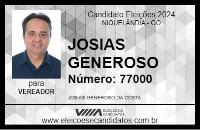 Candidato JOSIAS GENEROSO 2024 - NIQUELÂNDIA - Eleições