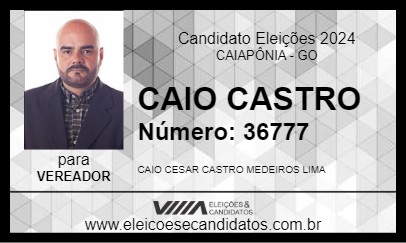 Candidato CAIO CASTRO 2024 - CAIAPÔNIA - Eleições