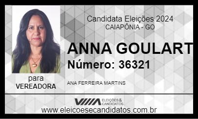 Candidato ANNA GOULART 2024 - CAIAPÔNIA - Eleições