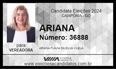 Candidato ARIANA 2024 - CAIAPÔNIA - Eleições