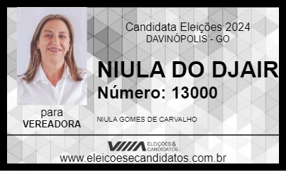 Candidato NIULA DO DJAIR 2024 - DAVINÓPOLIS - Eleições