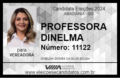 Candidato PROFESSORA DINELMA 2024 - ABADIÂNIA - Eleições