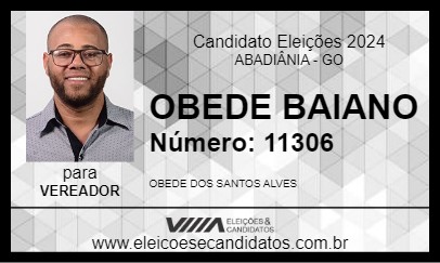 Candidato OBEDE BAIANO 2024 - ABADIÂNIA - Eleições