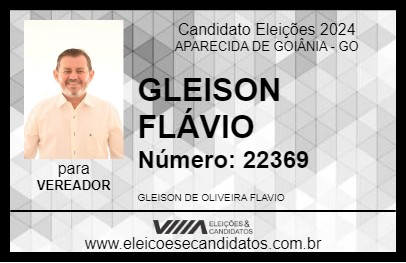 Candidato GLEISON FLÁVIO 2024 - APARECIDA DE GOIÂNIA - Eleições