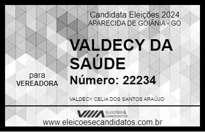 Candidato VALDECY DA SAÚDE 2024 - APARECIDA DE GOIÂNIA - Eleições