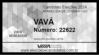 Candidato VAVÁ 2024 - APARECIDA DE GOIÂNIA - Eleições