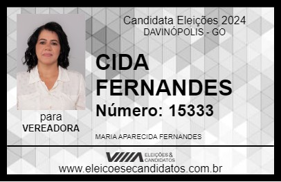 Candidato CIDA FERNANDES 2024 - DAVINÓPOLIS - Eleições