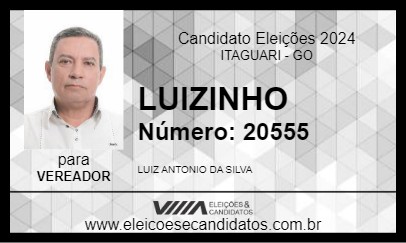 Candidato LUIZINHO 2024 - ITAGUARI - Eleições