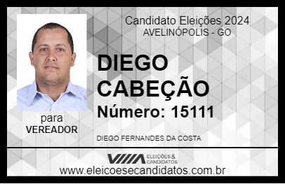 Candidato DIEGO CABEÇÃO 2024 - AVELINÓPOLIS - Eleições