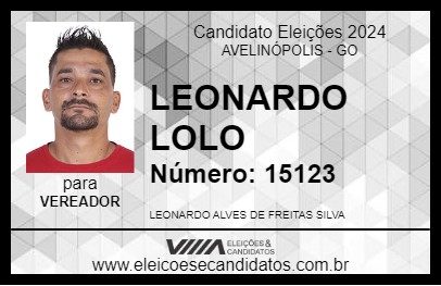 Candidato LEONARDO LOLO 2024 - AVELINÓPOLIS - Eleições