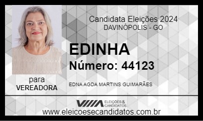 Candidato EDINHA 2024 - DAVINÓPOLIS - Eleições