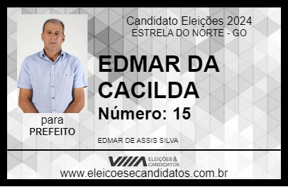 Candidato EDMAR DA CACILDA 2024 - ESTRELA DO NORTE - Eleições