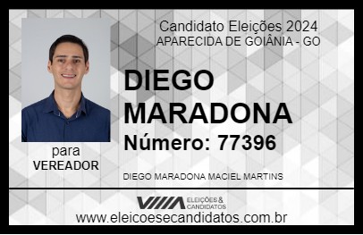 Candidato DIEGO MARADONA 2024 - APARECIDA DE GOIÂNIA - Eleições