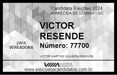 Candidato VICTOR RESENDE 2024 - APARECIDA DE GOIÂNIA - Eleições