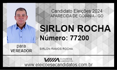 Candidato SIRLON ROCHA 2024 - APARECIDA DE GOIÂNIA - Eleições