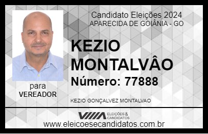 Candidato KEZIO MONTALVÂO 2024 - APARECIDA DE GOIÂNIA - Eleições