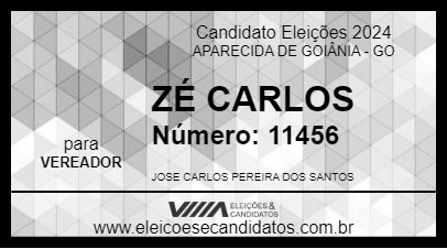 Candidato ZÉ CARLOS 2024 - APARECIDA DE GOIÂNIA - Eleições