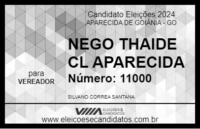 Candidato NEGO THAIDE CL APARECIDA 2024 - APARECIDA DE GOIÂNIA - Eleições