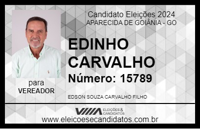 Candidato EDINHO CARVALHO 2024 - APARECIDA DE GOIÂNIA - Eleições