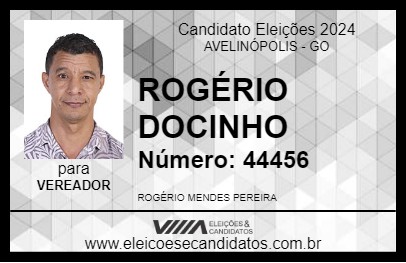 Candidato ROGÉRIO DOCINHO 2024 - AVELINÓPOLIS - Eleições