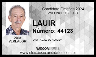 Candidato LAUIR 2024 - AVELINÓPOLIS - Eleições