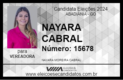 Candidato NAYARA CABRAL 2024 - ABADIÂNIA - Eleições