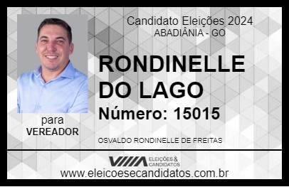 Candidato RONDINELLE DO LAGO 2024 - ABADIÂNIA - Eleições