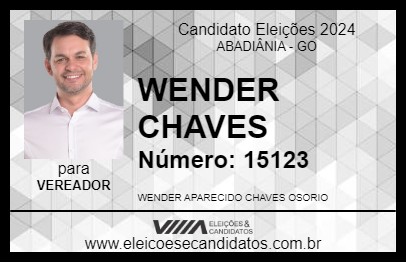 Candidato WENDER CHAVES 2024 - ABADIÂNIA - Eleições