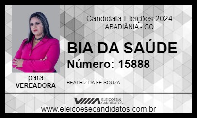 Candidato BIA DA SAÚDE 2024 - ABADIÂNIA - Eleições